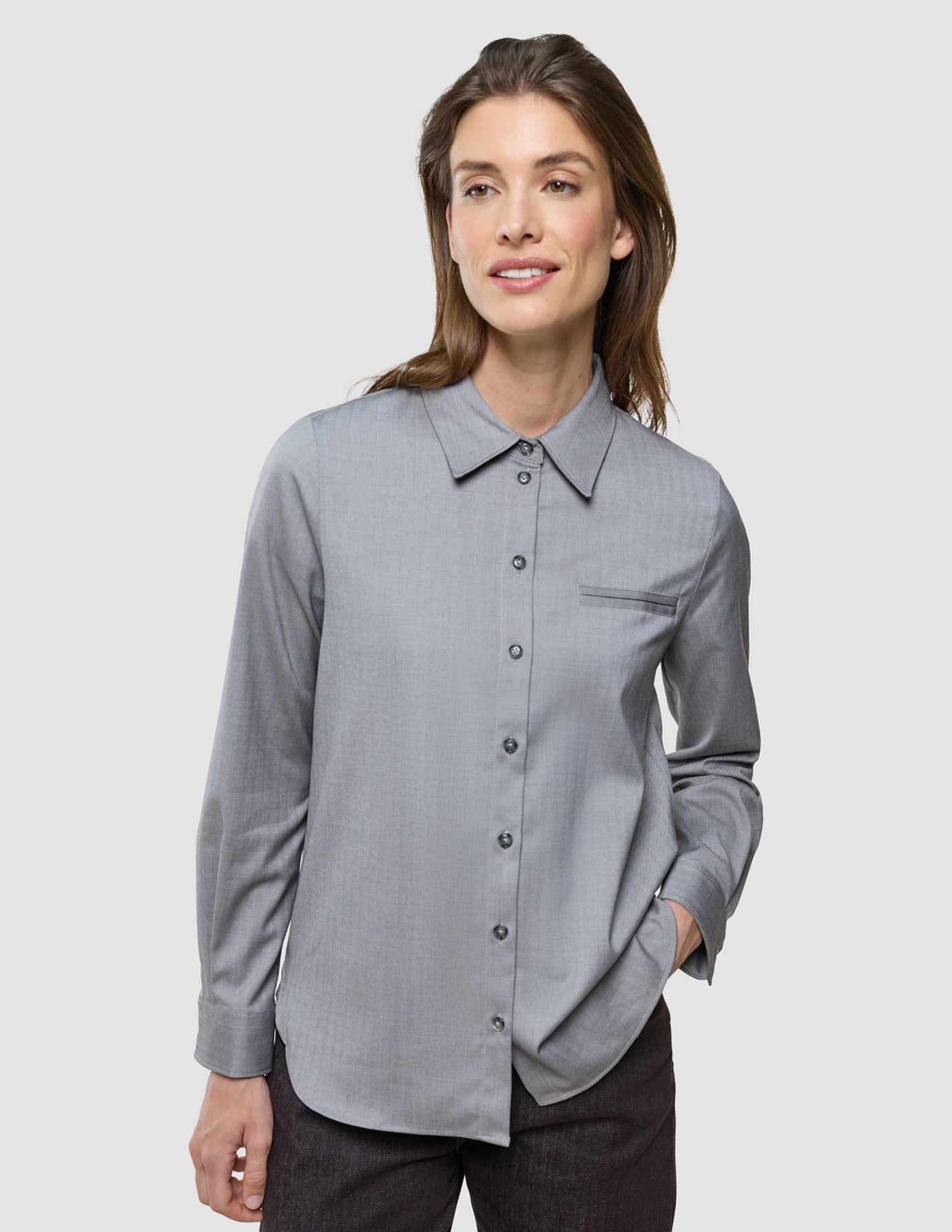 Women's Skye Shirt Mellow Beige Herringbone